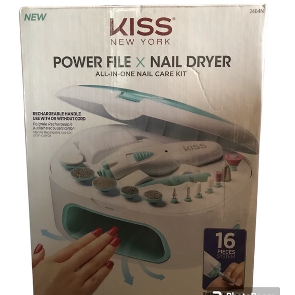 Kiss 16 Piece Nail Care Kit/Power File Nail Dryer NIB - Picture 3 of 3